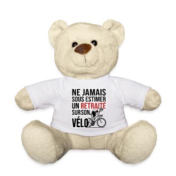 Ne jamais sous estimer un retraité sur son vélo - Nounours - jaune soleil - Devant