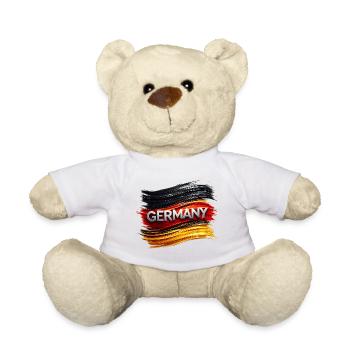 Germany Painting Line Flag - Teddy Bear - sun yellow - Front