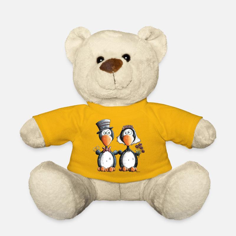 Pinguin Hochzeit - Teddy - Sonnengelb