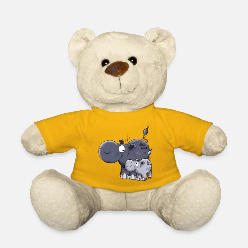Nilpferd Familie - Teddy - Sonnengelb