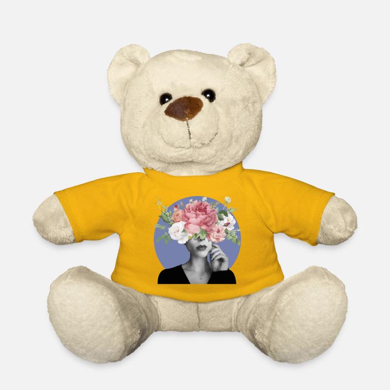 Flowery Head - Teddy Bear - sun yellow