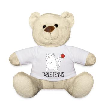 Table Tennis Katze Pingpong Outfit Cat Tischtennis - Teddy Bear - sun yellow - Front