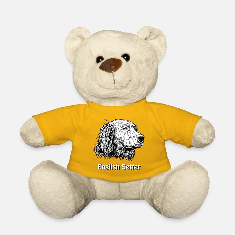 Portrait de setter anglais - Nounours - jaune soleil