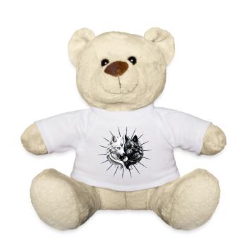 Yin Yang Wolves. - Teddy Bear - sun yellow - Front