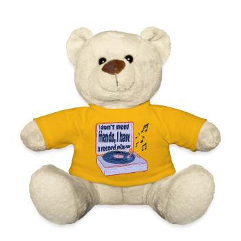 Turntables instead of friends – music is enough - Teddy Bear - sun yellow - Front