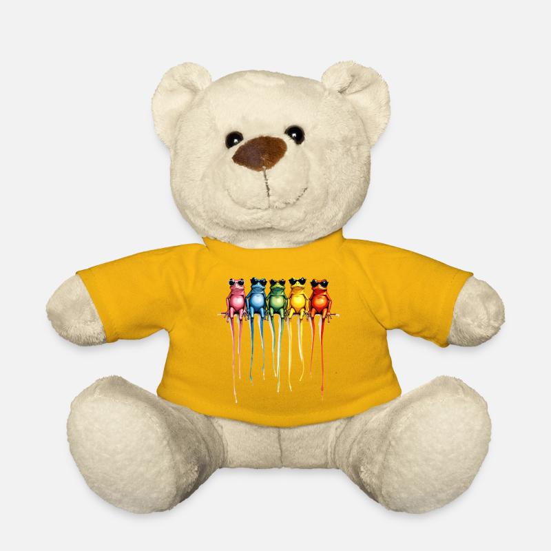 Coole Regenbogen-Frösche - Teddy - Sonnengelb