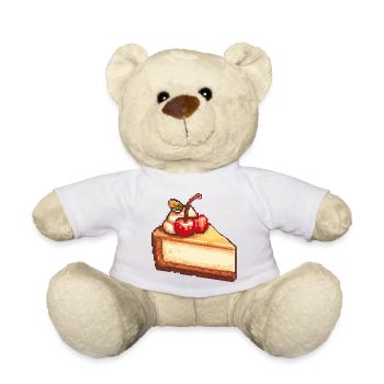 Pixel Käsekuchen mit Kirsche - Teddy - Sonnengelb - Vorne