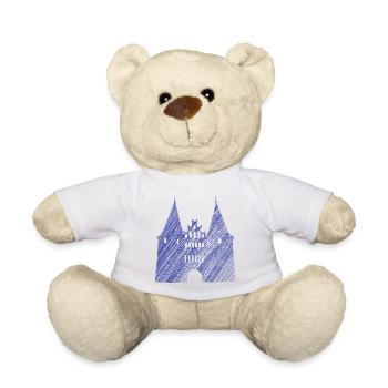 Lübeck Wahrzeichen Blau | Scribble Look - Teddy - Sonnengelb - Vorne