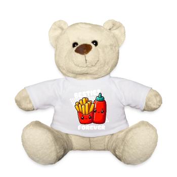 Meilleurs amis frites et ketchup - Nounours - jaune soleil - Devant