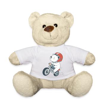 Cartoonish Biker Bear - Teddy Bear - sun yellow - Front