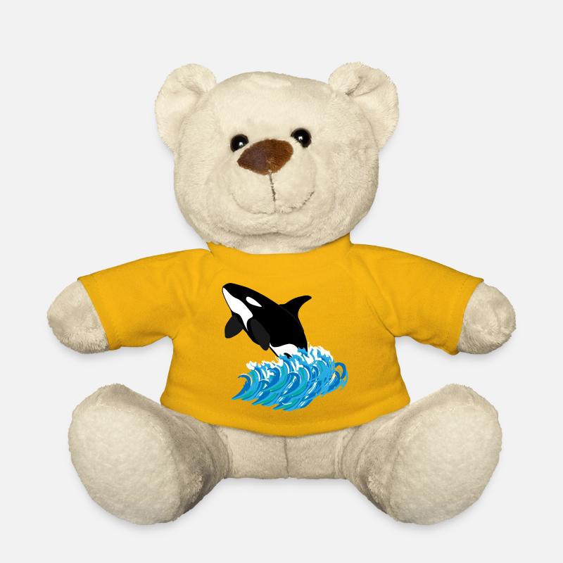 Orca Print - Teddy Bear - sun yellow