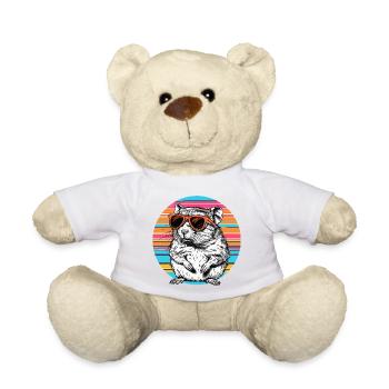 Sonnenbrillen-Hamster im Retro-Rainbow - Teddy - Sonnengelb - Vorne