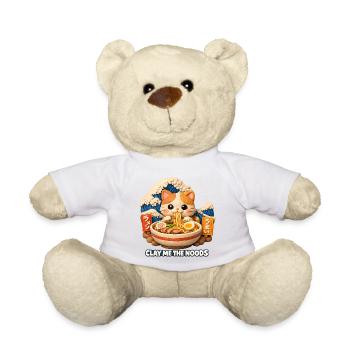 Kawaii Cat Ramen Noodles Anime Cat - Teddy Bear - sun yellow - Front