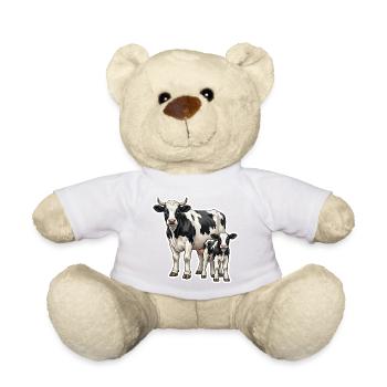 Holstein Cow with Calf – Farm-Life Design - Teddy Bear - sun yellow - Front