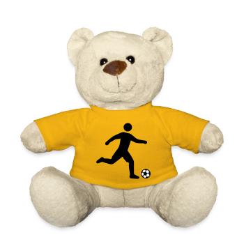Fussballer Silhouette - Teddy - Sonnengelb - Vorne