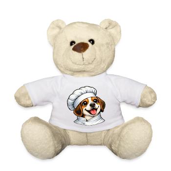 Chef Beagle joyeux Cuisine de dessins animés de bonne humeur - Nounours - jaune soleil - Devant
