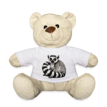 Illustration des Ringschwanz-Lemuren - Teddy - Sonnengelb - Vorne