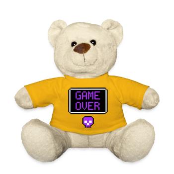 Game Over Skull Pixel Art - Teddy Bear - sun yellow - Front