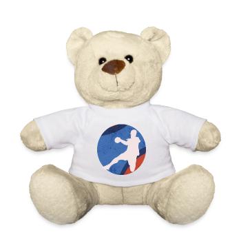 Basketball Silhouette im Retro-Pop - Teddy - Sonnengelb - Vorne