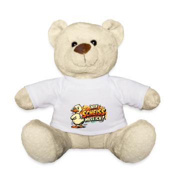 Einen Scheiss muss ich! Lustiges Statement - Teddy - Sonnengelb - Vorne