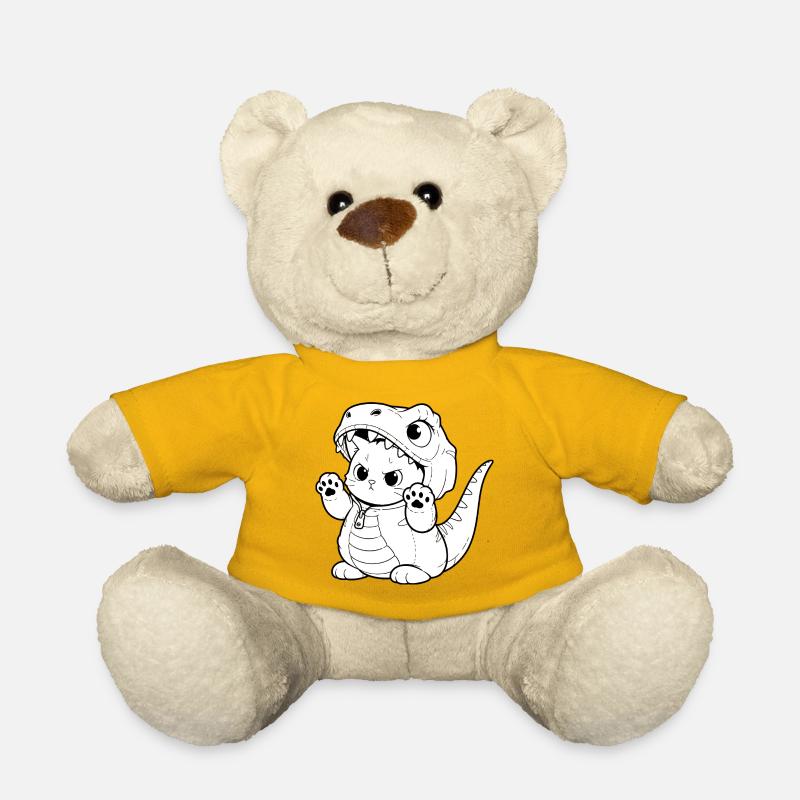 Cuddly dino kitten design - Teddy Bear - sun yellow