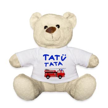Feuerwehr tatütata Feuerwehrauto Kinder Spielzeug - Teddy - Sonnengelb - Vorne