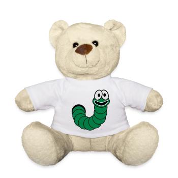 Wurm aus dem Loch Motiv - Teddy - Sonnengelb - Vorne