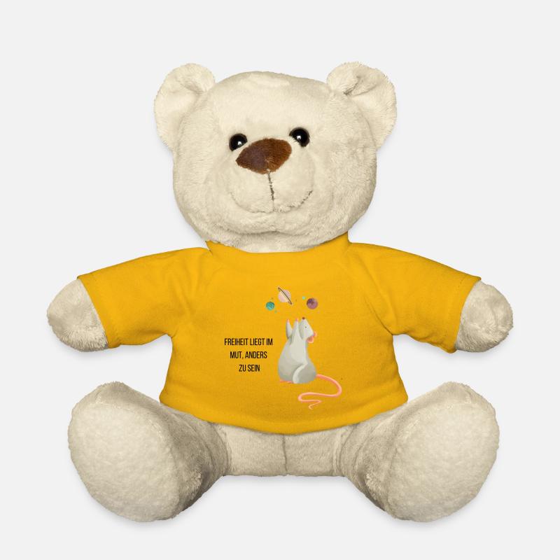 Space Mouse - Teddy Bear - sun yellow