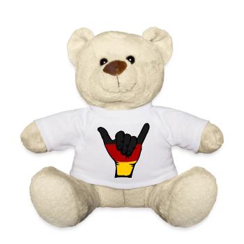 Deutschland Flagge Surfing Symbol - Teddy - Sonnengelb - Vorne