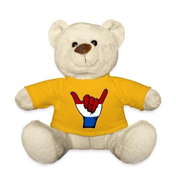 Holland Flag Surfing Symbol - Teddy Bear - sun yellow - Front