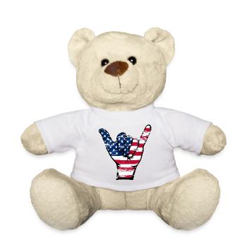 Symbole de surf de drapeau des États-Unis utilisé - Nounours - jaune soleil - Devant
