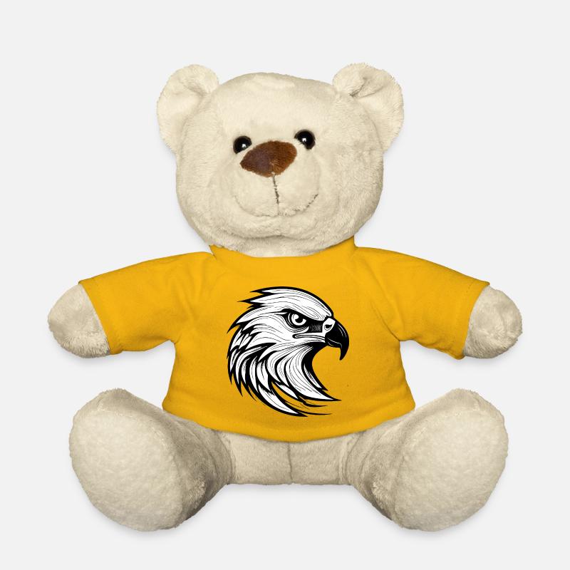 Detaillierte Adlerkopf-Illustration - Teddy - Sonnengelb