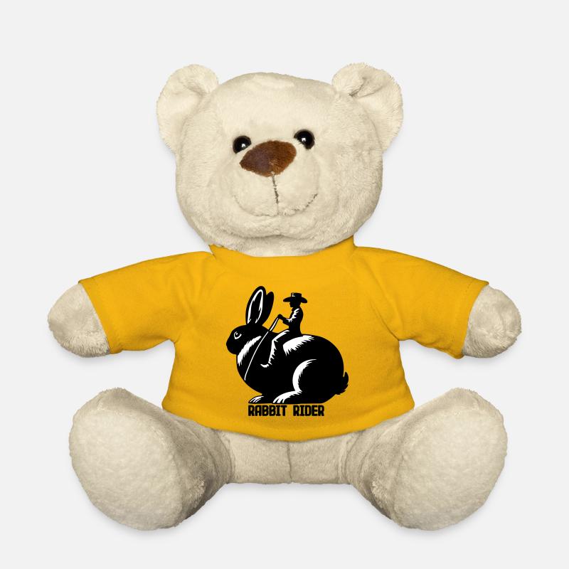 Rabbit Rider (texte - sans contour, 3 couleurs) - Nounours - jaune soleil