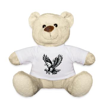 Adler schwarz weiss - Teddy - Sonnengelb - Vorne