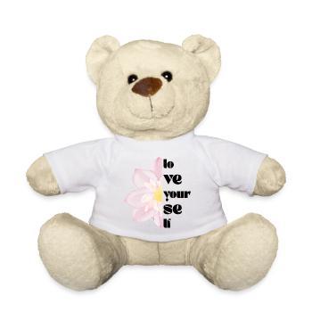 Love Yourself – Florales Motiv 🌸✨ - Teddy - Sonnengelb - Vorne