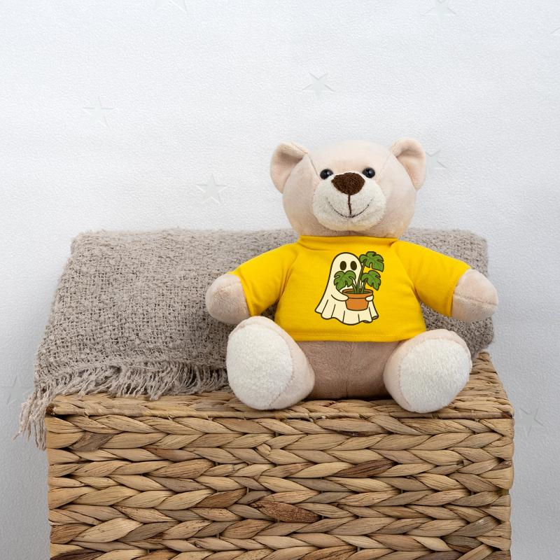 Süßes Gespenst mit Monstera Pflanze Teddy