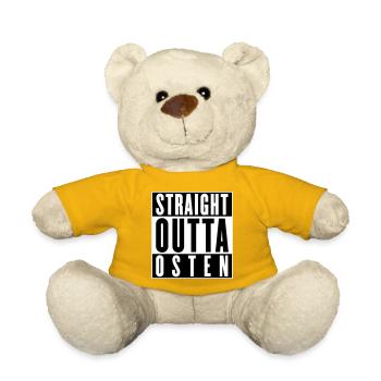 Straight outta Osten (Farben änderbar) - Teddy - Sonnengelb - Vorne