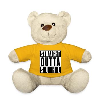 Straight outta Suhl (colors changeable) - Teddy Bear - sun yellow - Front