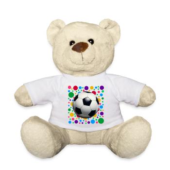 Fußball Fußball – Bunt fleckiger Tupfen - Teddy - Sonnengelb - Vorne