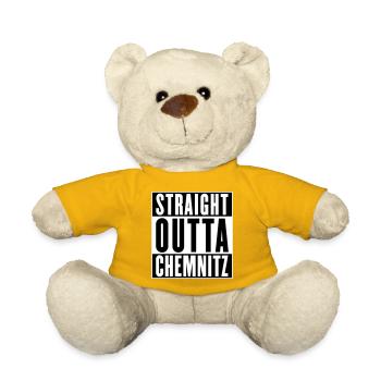 Straight outta Chemnitz (colors changeable) - Teddy Bear - sun yellow - Front