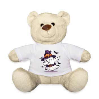 Dabbing Ghost with Witch Hat – Halloween Shirt - Teddy Bear - sun yellow - Front