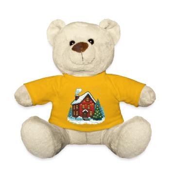 Winterhaus mit Lichterglanz - Teddy - Sonnengelb - Vorne