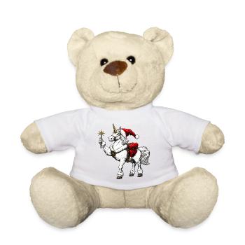 Unicorn Christmas - Teddy Bear - sun yellow - Front