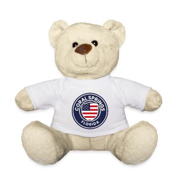 Coral Springs Flag Crest - Teddy Bear - sun yellow - Front