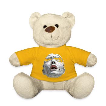 Zerbrochene Porzellanmaske - Teddy - Sonnengelb - Vorne