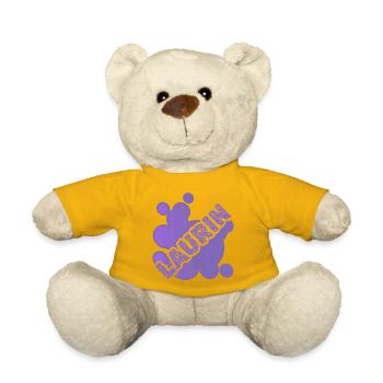 Laurin as a given name - Teddy Bear - sun yellow - Front
