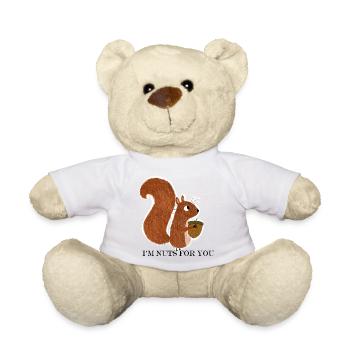 Eichhörnchen mit Eichel - Teddy - Sonnengelb - Vorne
