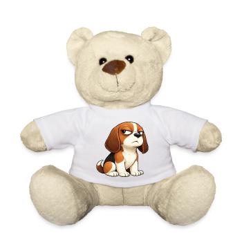 Arrogant Beagle Cartoon Dog Comic Snapped - Teddy Bear - sun yellow - Front