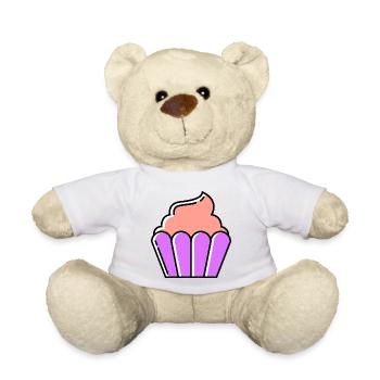 Muffin cupcake - Teddy Bear - sun yellow - Front