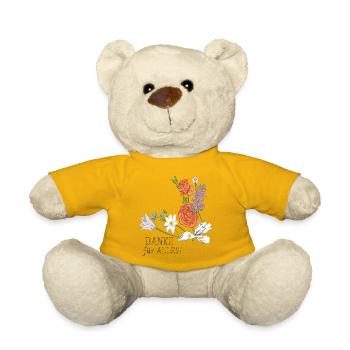 Blumenstrauß Danke - Teddy - Sonnengelb - Vorne